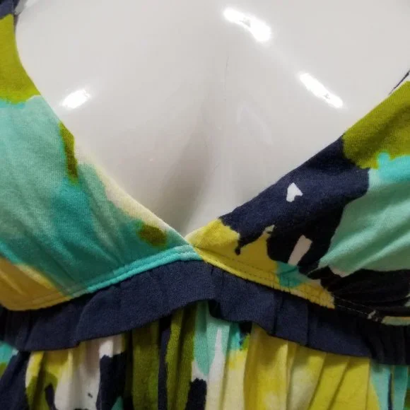 Abercrombie & Fitch top Small colorful abstract floral print sleeveless halter - Picture 6 of 13